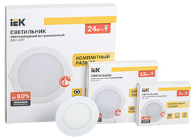 Светодиодные панели ДВО Downlight IEK